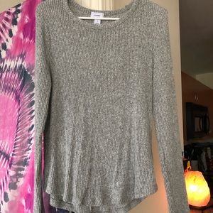 NWOT gray ribbed sweater